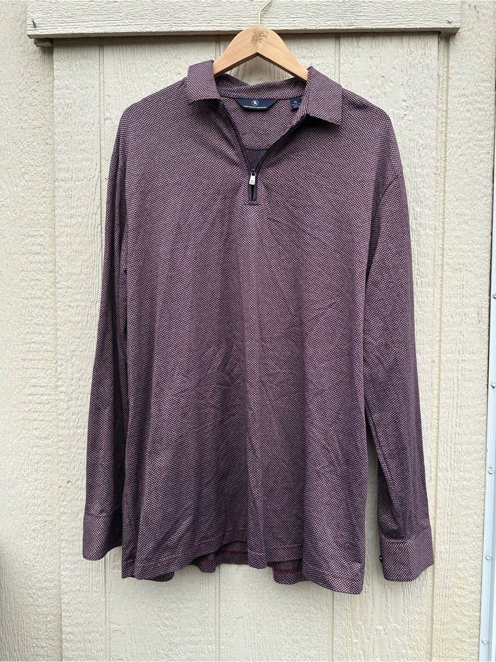Hart Schaffner Marx Long Sleeve Quarter Zip Pullover Men’s Size XL 100 % Cotton